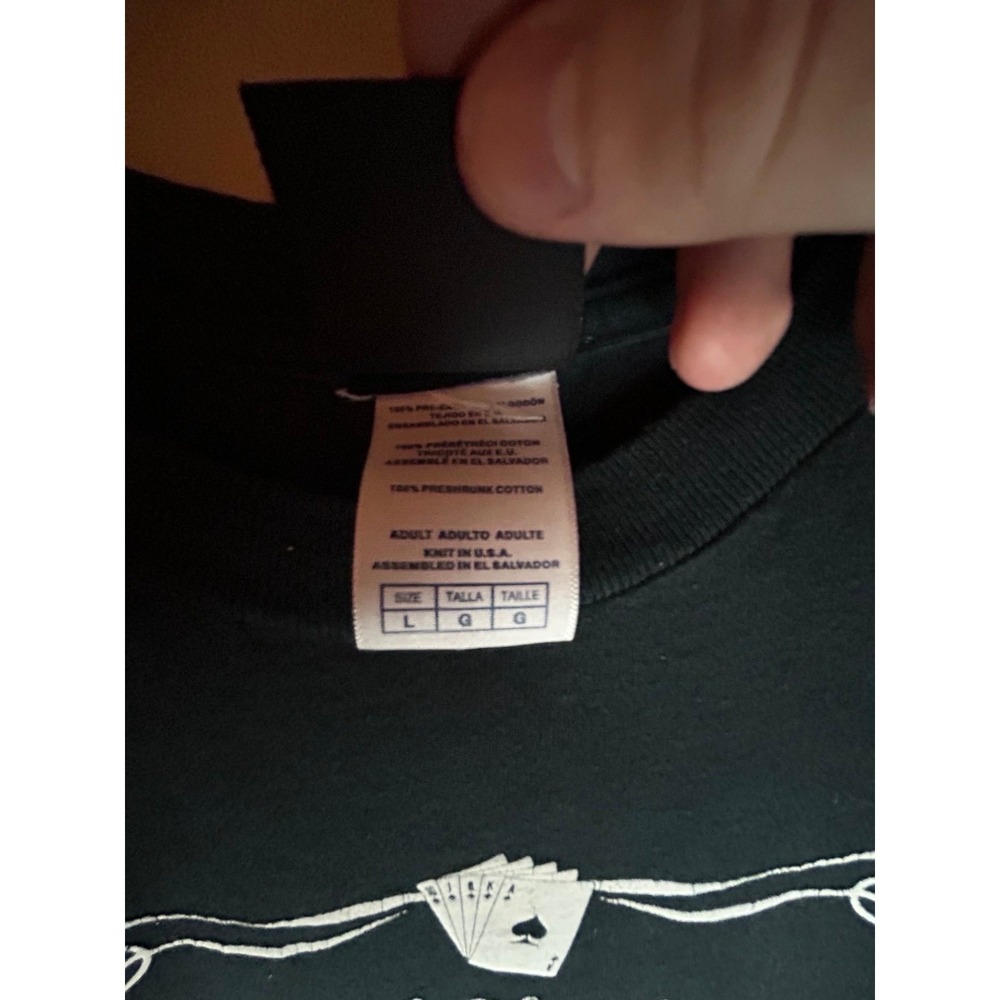 Vintage Y2k "No‎ Limit Texas Holdem Poker" Big Graphic T-Shirt Mens Large - Picture 7 of 11